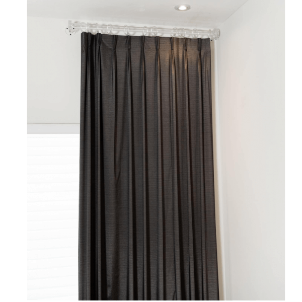 Custom acrylic curtain rod.